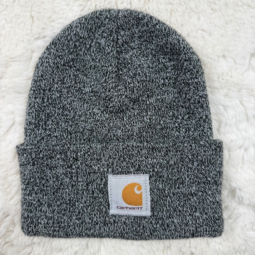 Carhartt Style A18 Knit Cuffed Beanie Black White Unisex Adult One Size